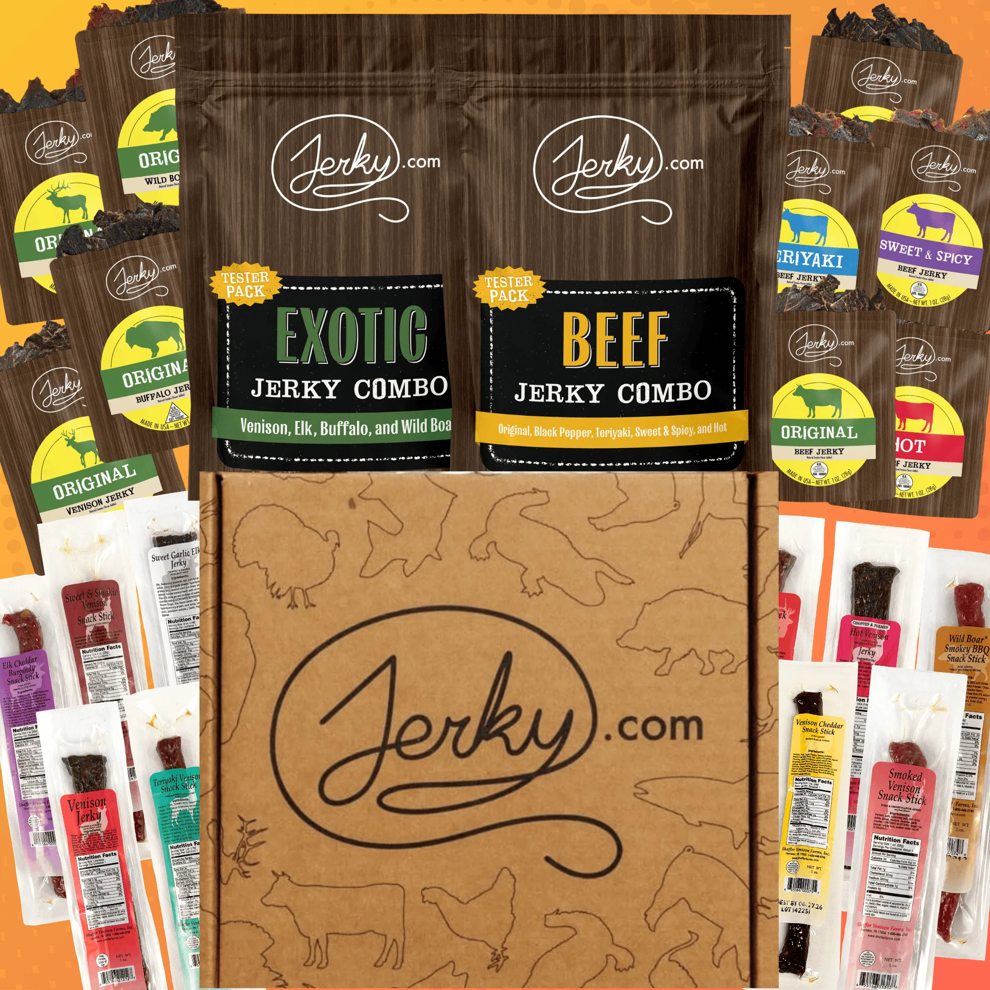 19 pc. Smokehouse Jerky Sampler Box