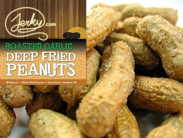 Deep Fried Peanuts - Roasted Garlic